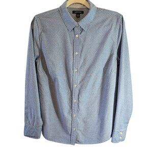 Lands' End Light Blue Microdot Button-Down Shirt